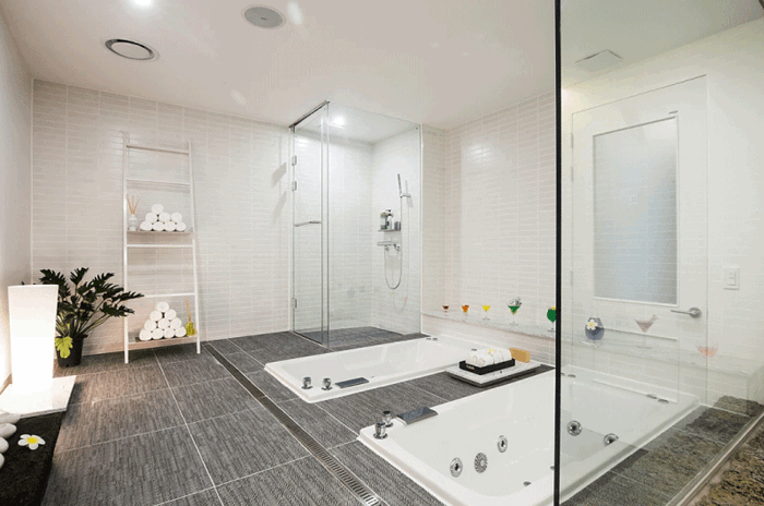 주변 한국마사지 추천 매장 스파브릭스의 전체적인 인테리어 모습